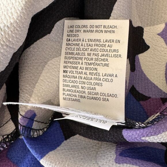 Bar III XX-Small Top Floral Sleeveless V-Neck Tie Keyhole Neck Lightweight New - Picture 8 of 8